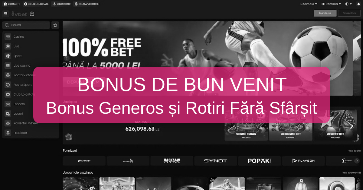 Cod promoțional VBET Casino: informații oficiale